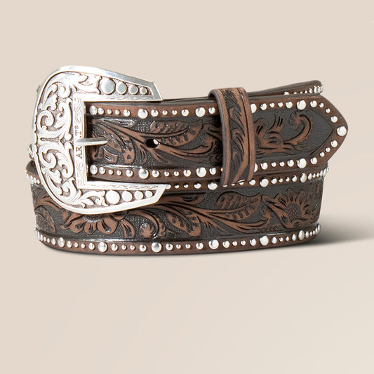 Ariat Studded Tooles Embossed Belt - 10022904