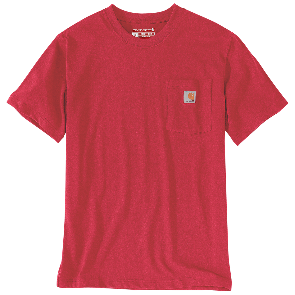 Carhartt K87 Pocket T-shirt - 103296 R68 Fire Red Heather