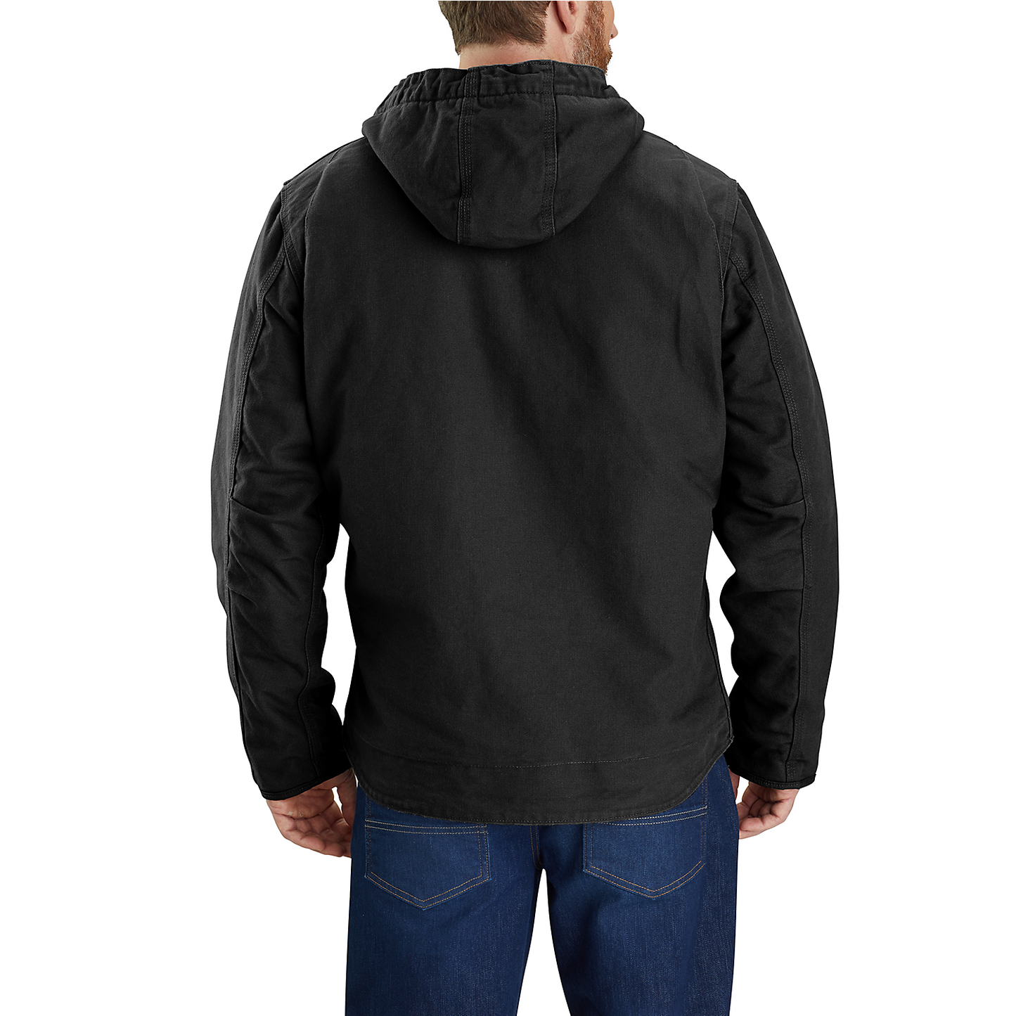 Carhartt Men's Sherpa Lined Jacket Washed Duck - 104392 Black