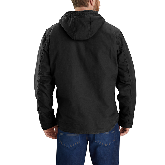 Carhartt Men's Sherpa Lined Jacket Washed Duck - 104392 Black