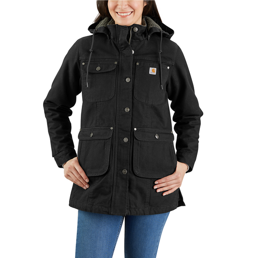 Carhartt Loose Fit Washed Duck Coat - 105512 BLK