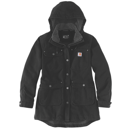 Carhartt Loose Fit Washed Duck Coat - 105512 BLK