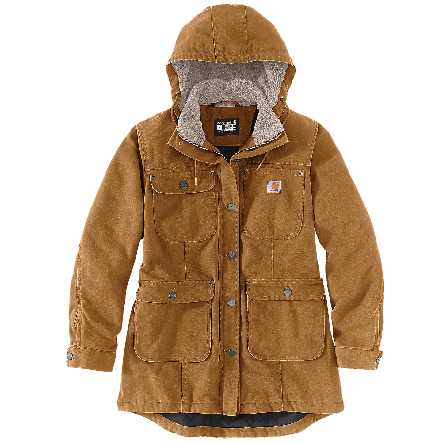 Carhartt Loose Fit Washed Duck coat  - 105512 BRN