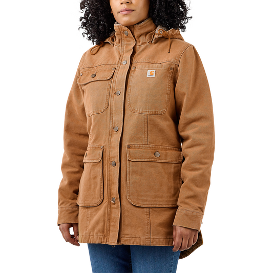 Carhartt Loose Fit Washed Duck coat  - 105512 BRN