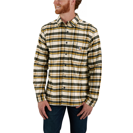 Carhartt Men's Flannel Long-sleeve Plaid Shirt - 106352 W03