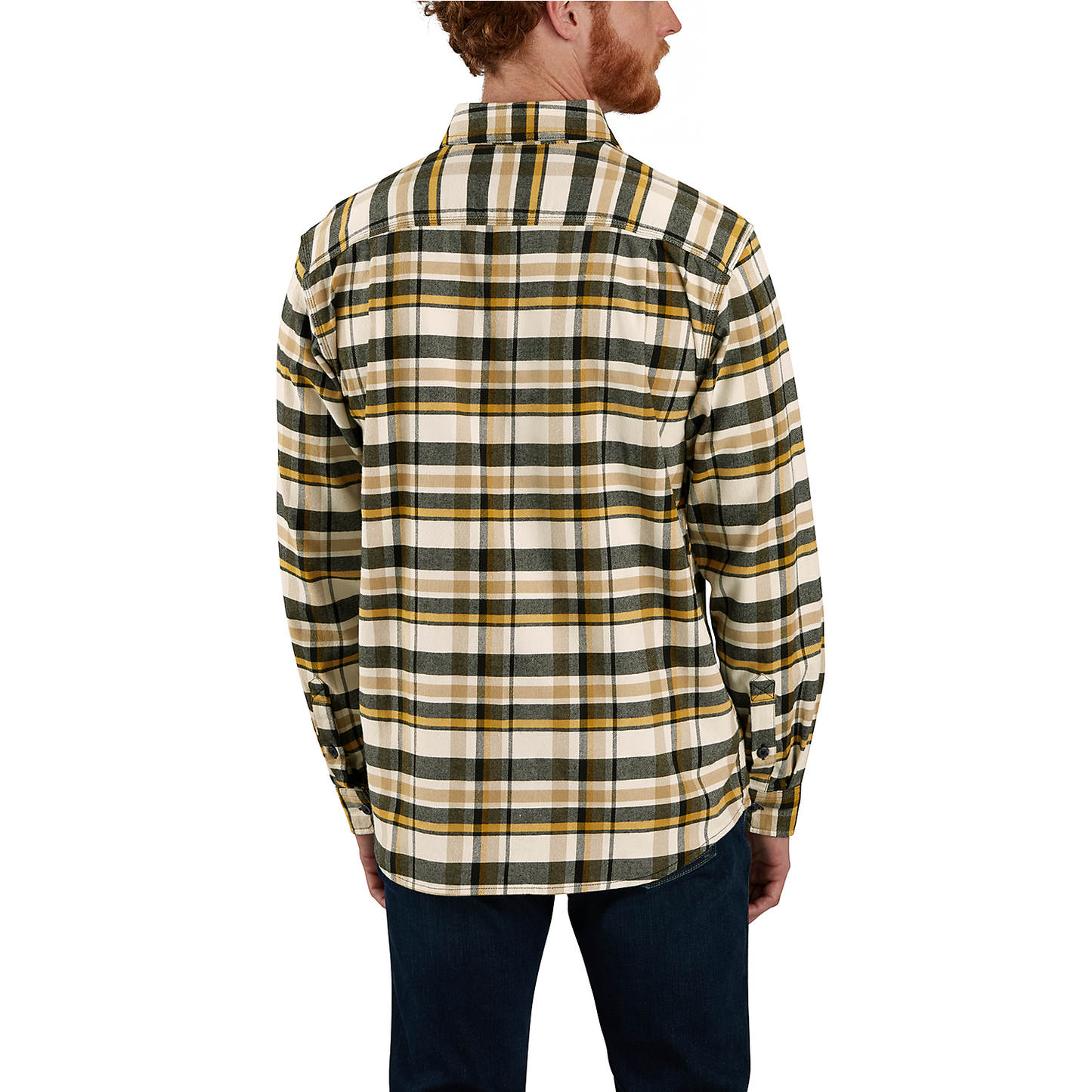 Carhartt Men's Flannel Long-sleeve Plaid Shirt - 106352 W03