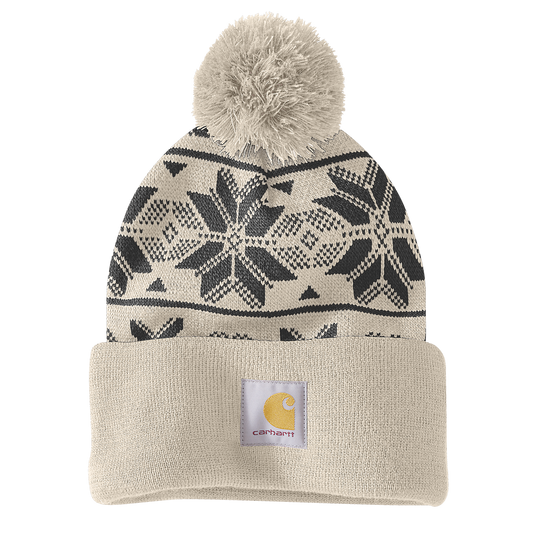 Carhartt Knit Pompom Beanie - 106647 - A16 Oat Milk