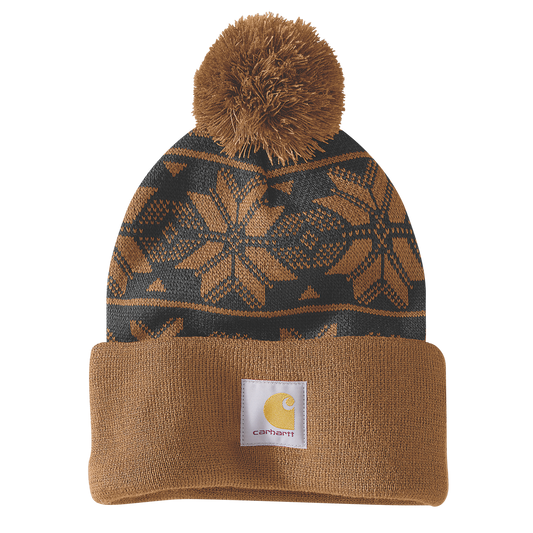 Carhartt Knit Pompom Beanie - 106647 BRN