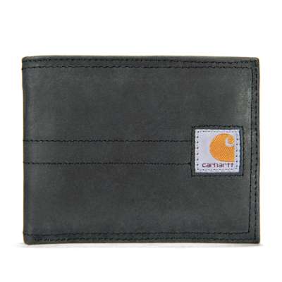 Saddle Leather Bifold Wallet - Black