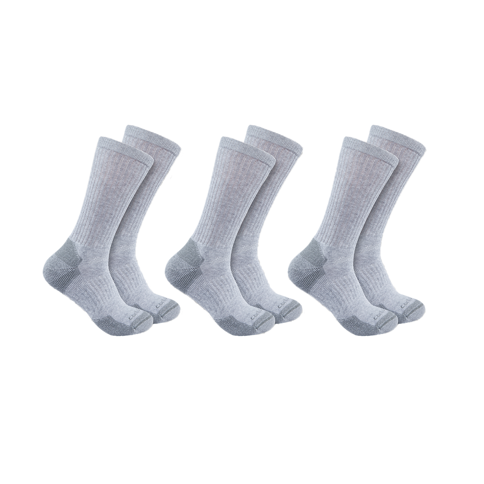 Carhartt Cotton Blend Crew Sock 3 pack - SC6203M GRY