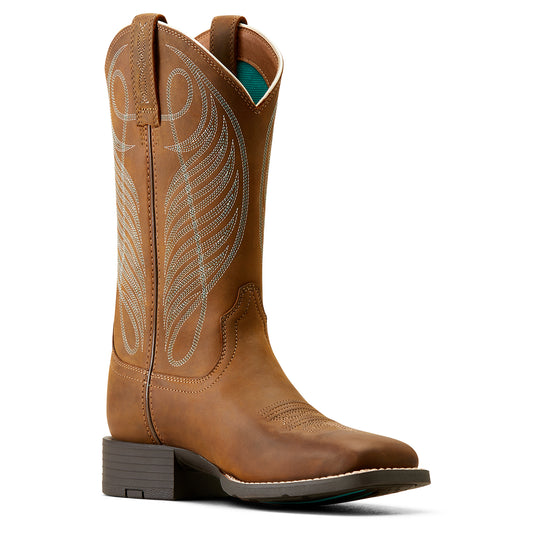 Ariat Round Up Wide Square Toe Westernstiefel für Damen