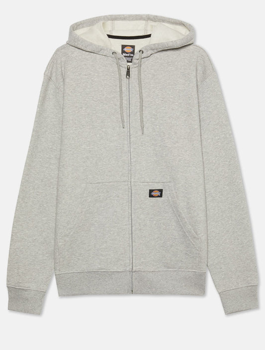 Dickies Full Zip Fleece Hoodie - Heather Grey