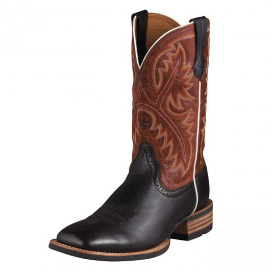 Ariat Quickdraw westernlaarzen voor heren - Zwart Deertan/Washed Adobe