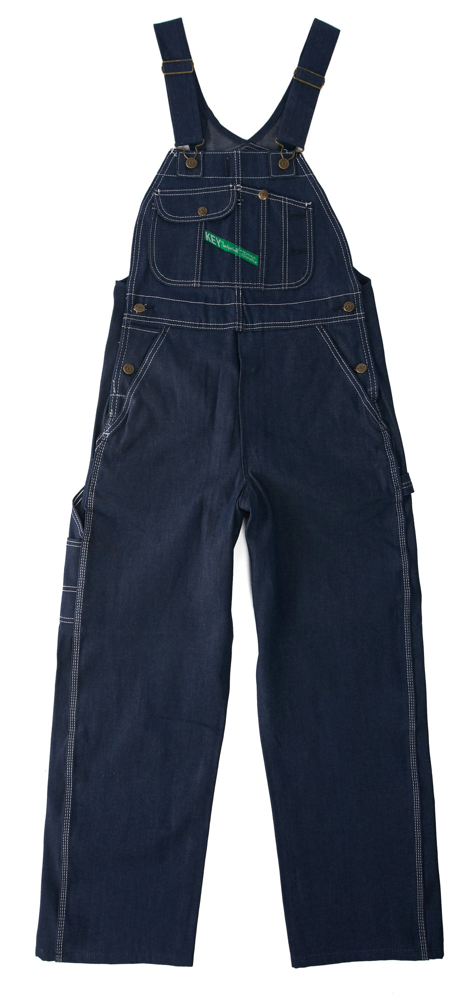 Key Unwashed Indigo Denim Bib Overall