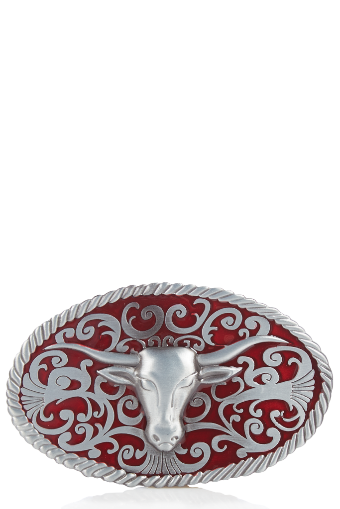 Belt Buckle stier red