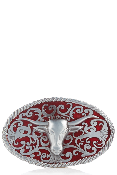 Belt Buckle stier red