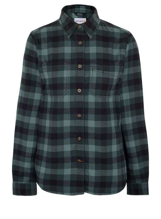 Carhartt hamilton flannel female shirt balsam green 103226