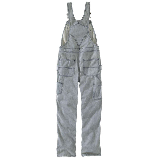 Denim - Railroad stripe relaxed fit bib overall