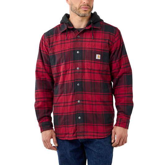 Carhartt Hooded Shirt Jacket - Oxblood 105621