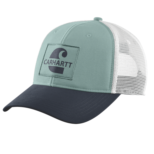 Carhartt Canvas Mesh-back Core Graphic Cap - Blue surf 105692