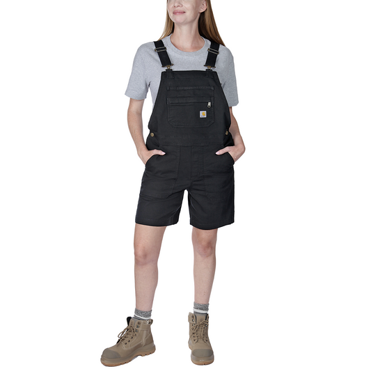 Carhartt Relaxed Fit Canvas Shortall voor dames, 106197 Zwart