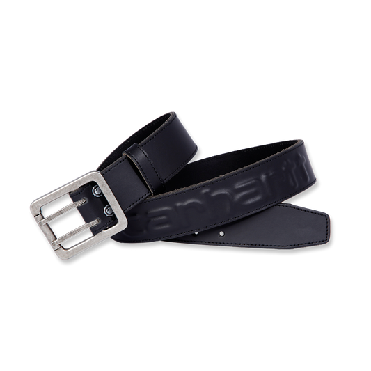 Leather belt Carhartt logo black