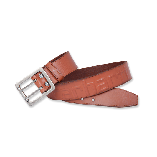 Leren riem Carhartt logo bruin