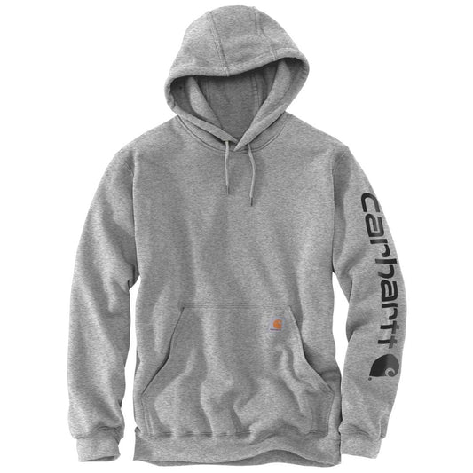 Carhartt sleeve logo hoodie heather grey K288_E20