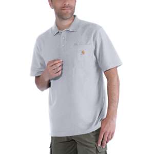 Work Pocket Polo Heren - Heather Grijs K570