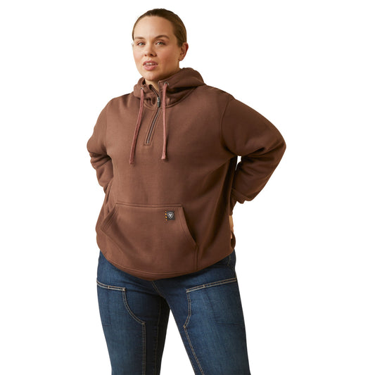 Ariat Damen Reda Skill Set 1/2 Zip Kapuzenpullover – Peppercorn