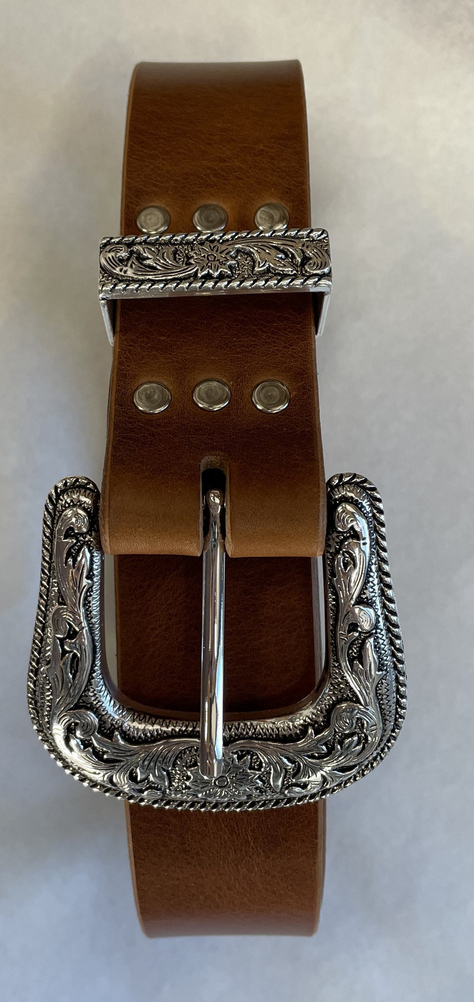 Handmade Western Belt - Dark Brown